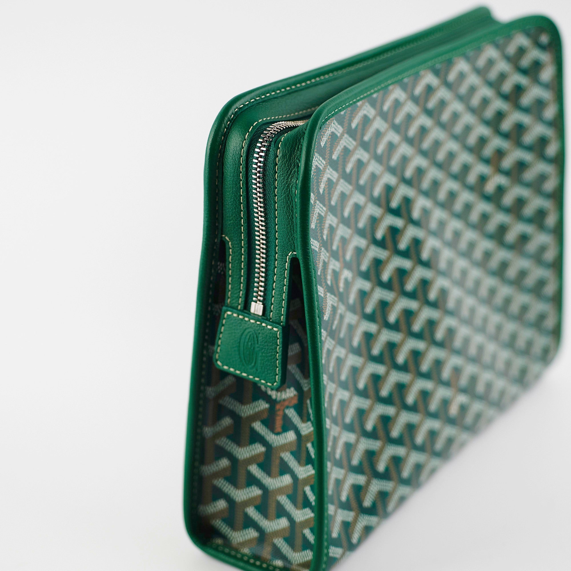 Goyard Jouvence Toiletry Pouch Coated Canvas Green 19341966
