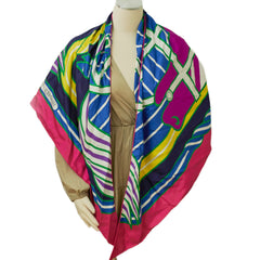 Hermes Large Triangle Multicolour Scarf