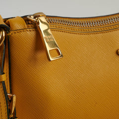 Prada Hobo Yellow Saffiano Shoulder Bag