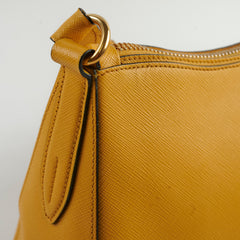 Prada Hobo Yellow Saffiano Shoulder Bag