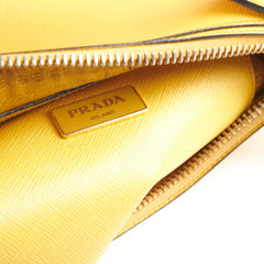 Prada Hobo Yellow Saffiano Shoulder Bag