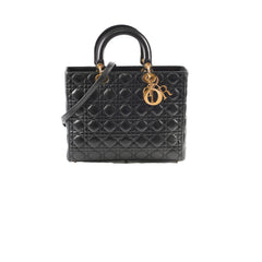 Christian Large Lady Dior Black