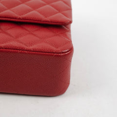 Chanel Classic Medium/Large M/L Caviar Red - Series 18