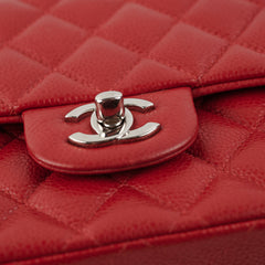 Chanel Classic Medium/Large M/L Caviar Red - Series 18