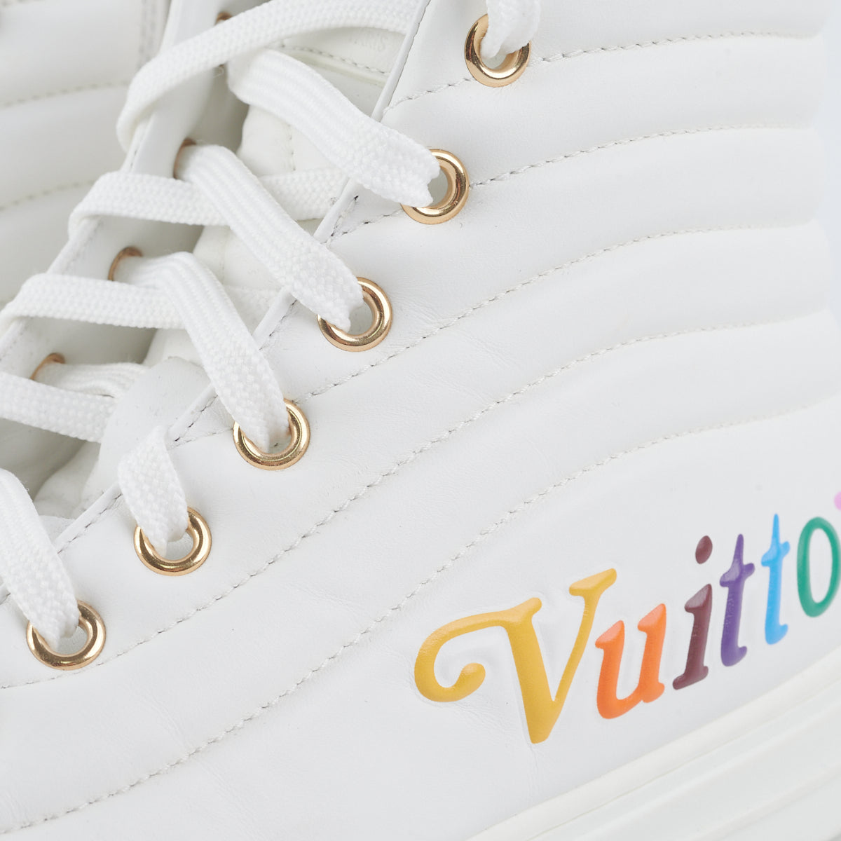 Louis Vuitton High Top White Sneaker Size 37 - THE PURSE AFFAIR