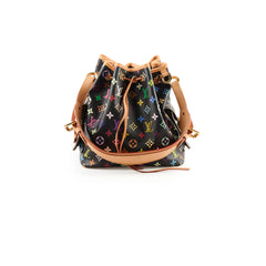 Louis Vuitton Petit Noe Multicolour Black Monogram Shoulder Bag