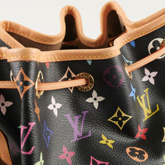 Louis Vuitton Petit Noe Multicolour Black Monogram Shoulder Bag