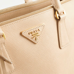 Prada Large Galleria Saffiano Beige Bag