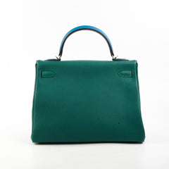 Hermes Kelly 32 Togo Malachite Au Pas- A Stamp