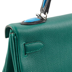 Hermes Kelly 32 Togo Malachite Au Pas- A Stamp