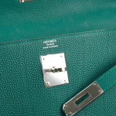 Hermes Kelly 32 Togo Malachite Au Pas- A Stamp