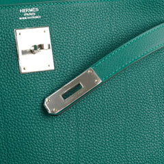 Hermes Kelly 32 Togo Malachite Au Pas- A Stamp