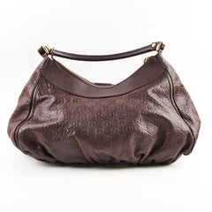 Gucci Guccissima Leather Soulder Bag Brown