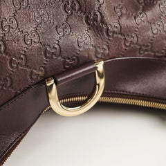 Gucci Guccissima Leather Soulder Bag Brown