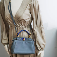 Fendi Mini Peekaboo Blue Grey