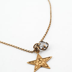 Christian Dior Gold Star Costume Jewellery Necklace