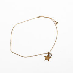 Christian Dior Gold Star Costume Jewellery Necklace