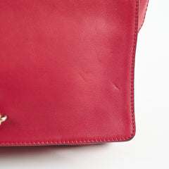 Gucci Leather Tassle Clutch Red