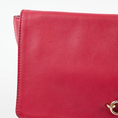 Gucci Leather Tassle Clutch Red