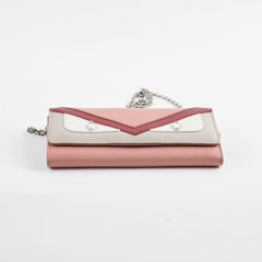 Fendi Continental Wallet On Chain Monster Pink