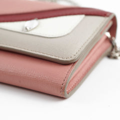 Fendi Continental Wallet On Chain Monster Pink