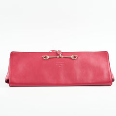 Gucci Leather Tassle Clutch Red