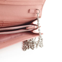 Fendi Continental Wallet On Chain Monster Pink