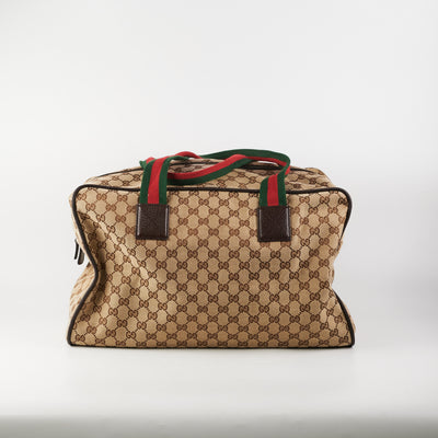 Gucci Canvas Monogram Tote Bag Black - THE PURSE AFFAIR