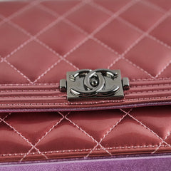 Chanel Boy Patent Wallet On Chain WOC Rose/Lilac