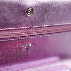 Chanel Boy Patent Wallet On Chain WOC Rose/Lilac