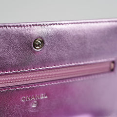 Chanel Boy Patent Wallet On Chain WOC Rose/Lilac