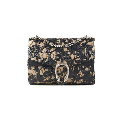 GUCCI GG Supreme Monogram Arabesque Medium Dionysus Shoulder Bag