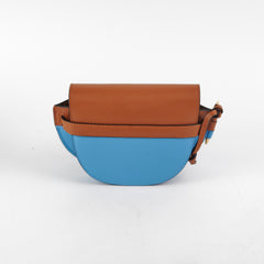 Loewe Mini Gate Crossbody Bag Blue/Tan