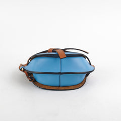 Loewe Mini Gate Crossbody Bag Blue/Tan