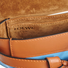 Loewe Mini Gate Crossbody Bag Blue/Tan