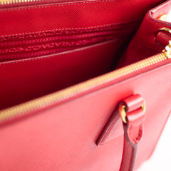 Prada Saffiano Red Small Shoulder Bag