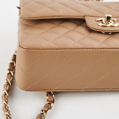 Chanel Classic Flap Small Caviar Dark Beige