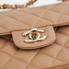 Chanel Classic Flap Small Caviar Dark Beige