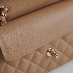 Chanel Classic Flap Small Caviar Dark Beige