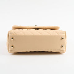 Chanel Coco Handle Small Beige Lizard Handle- Series 30