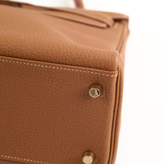 Hermes Kelly 32 Togo Gold A Stamp