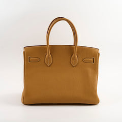 Hermes Birkin 30 Fjord Naturel Sable K Square Stamp 2007