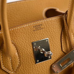 Hermes Birkin 30 Fjord Naturel Sable K Square Stamp 2007