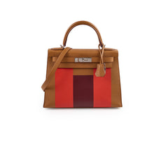 Hermes Kelly 28 Letter H Epsom Sellier A Stamp Gold/Capucines/Rouge