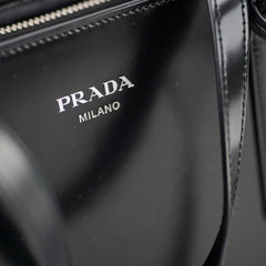 Prada Re-edition 1995 Brushed-Leather Medium Tote Bag Black