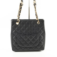 Chanel Caviar PST Petite Shopping Tote Black