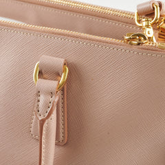 Prada Saffiano Leather Shoulder Tote Pink