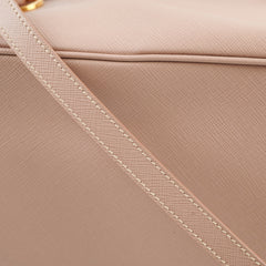 Prada Saffiano Leather Shoulder Tote Pink