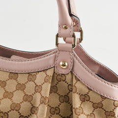 Gucci GG Canvas Sukey Bag Biege/Pink