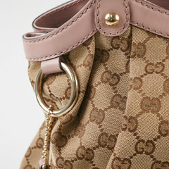 Gucci GG Canvas Sukey Bag Biege/Pink